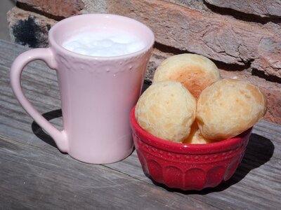 Cheese bread afternoon coffee snack photo