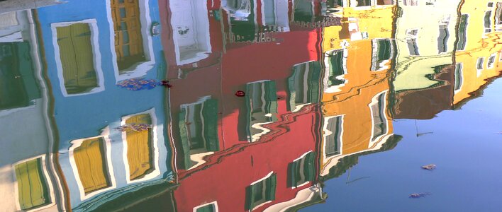 Colorful houses water