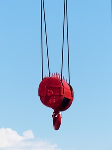 Red baukran load lifter photo