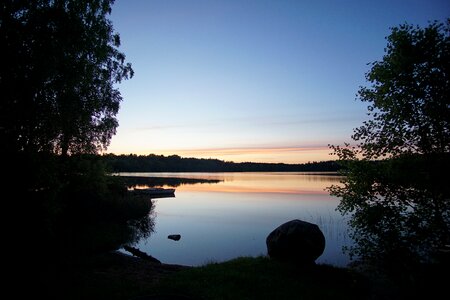 Lake nature sunset photo
