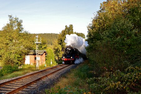 Steam locomotive elstertal museum train photo