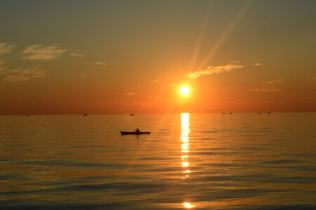 Sunset fishing nature photo