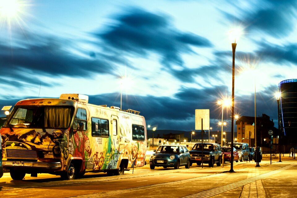 Cars long exposure transport
