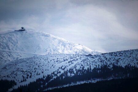 Tourism view krkonoše giant mountains photo