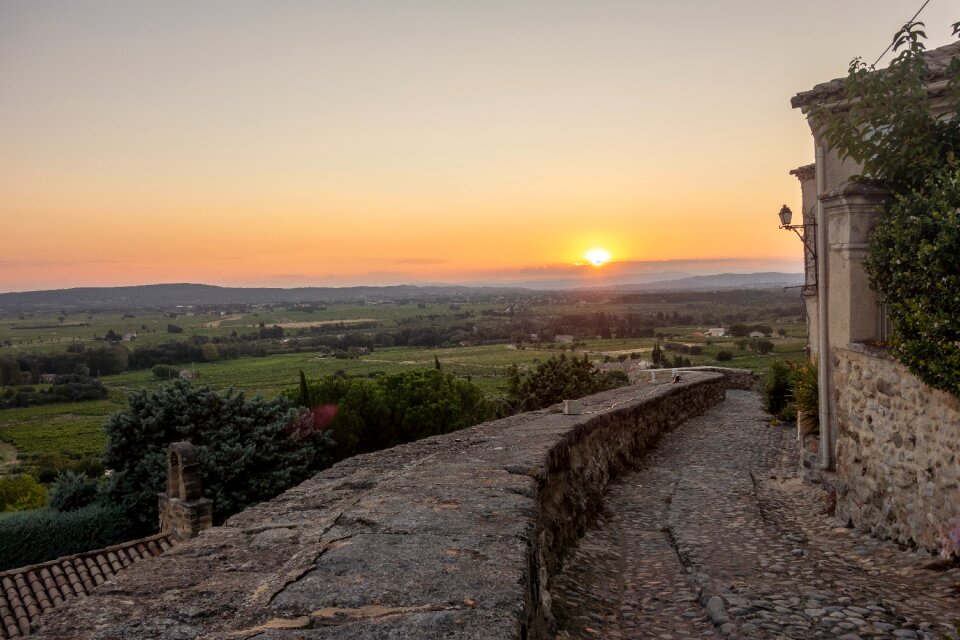 Cairanne sunset landscape