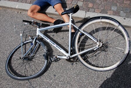 Smashed damage bike