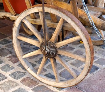 Old spokes wagon wheel