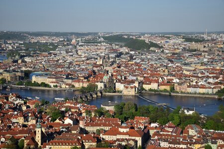 Petrin tower prague bridge of san carlos