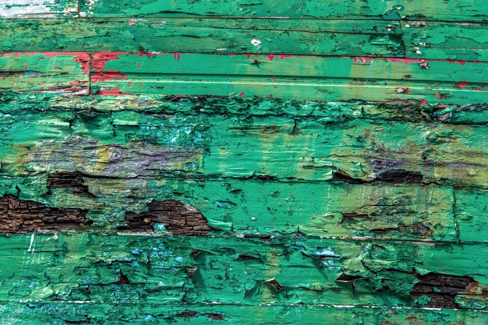 Peeling paint surface boards