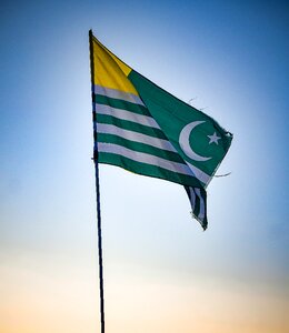 Green flag green and yellow