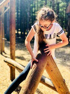 Child adventure climbing photo