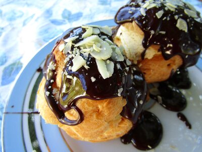 Gluttony pastry ice-cream of vanilla