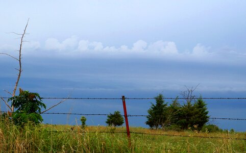 Clouds kansas trees photo