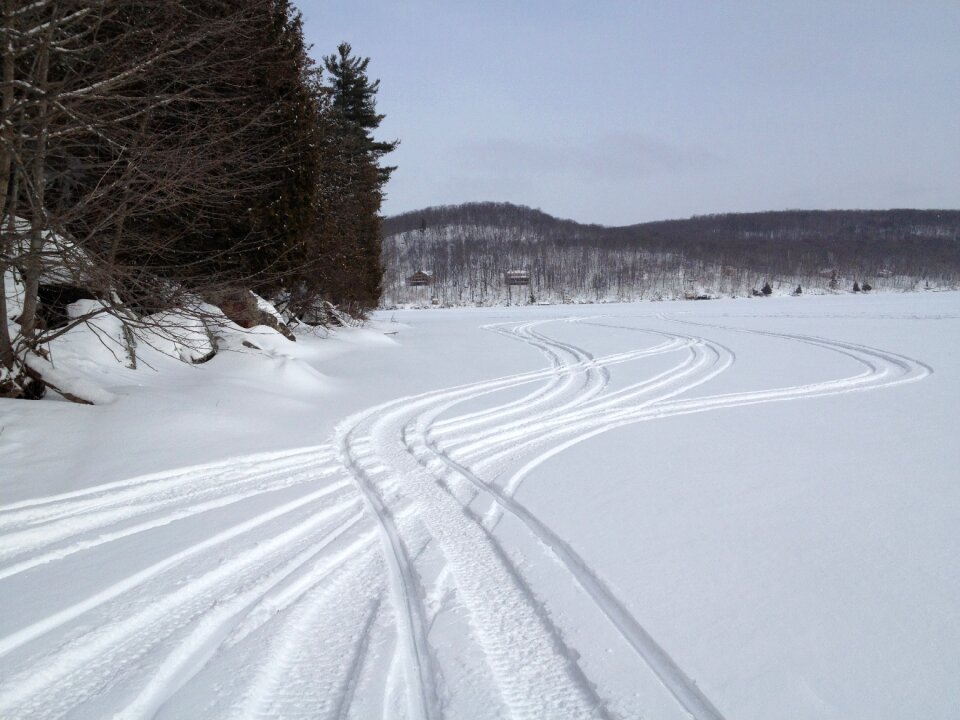 Snowmobile winter nature