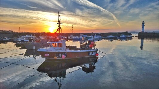 Boats reflection