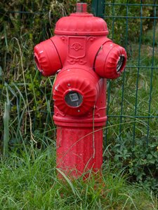 Hydrant water intake red