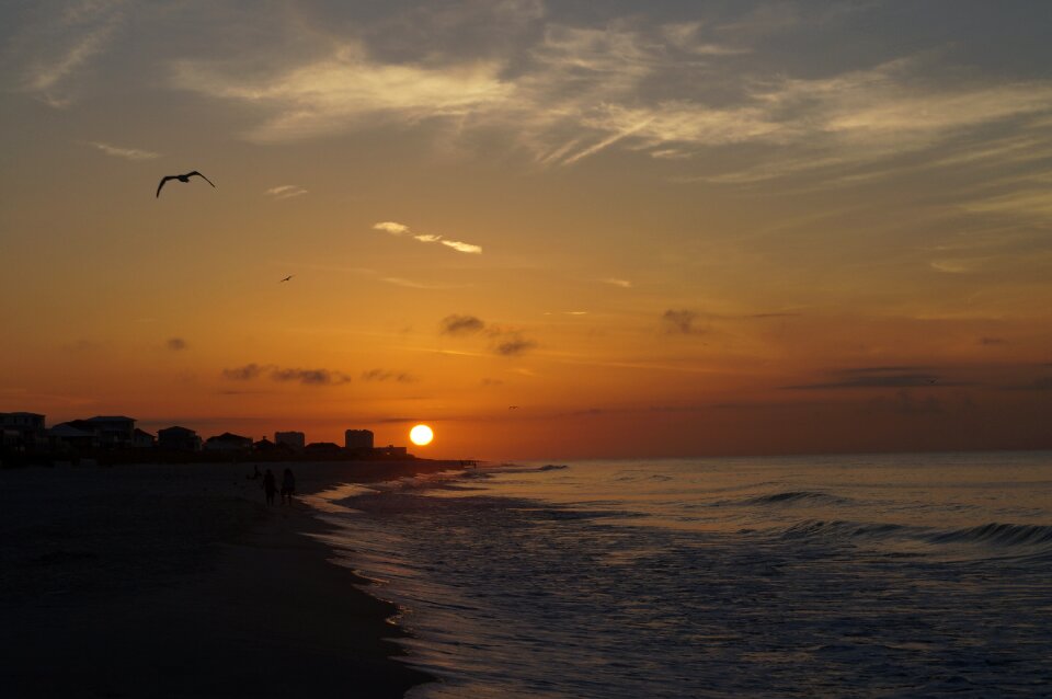 Dusk coast clouds
