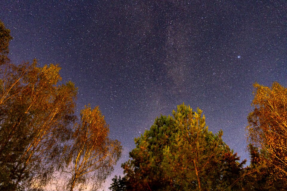 Autumn landscape galaxy