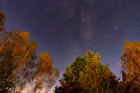 Autumn landscape galaxy