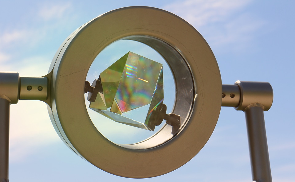 Optics light beam rainbow colors