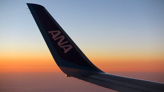 Winglet airplane wing photo