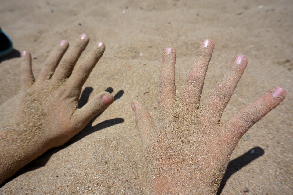 The child's hands summer boy
