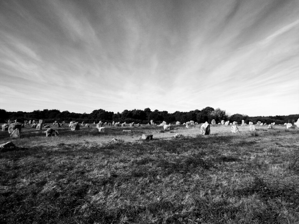 Alignments of the megalithic carnac brittany