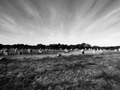 Alignments of the megalithic carnac brittany