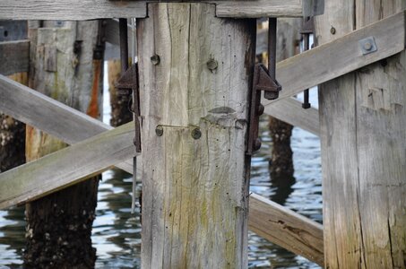 Calm marine jetty photo