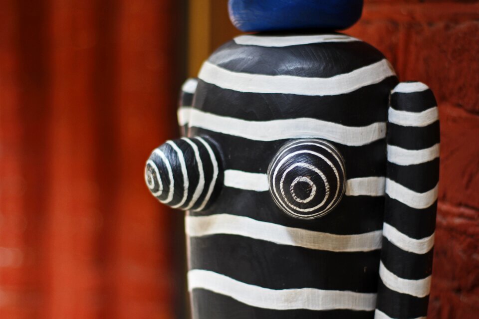 Decoration african figure zebra