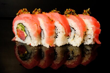Sushi salmon sushi bar photo