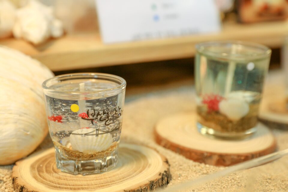 Ornament candle holder glass