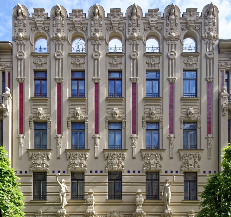 Art nouveau architecture building