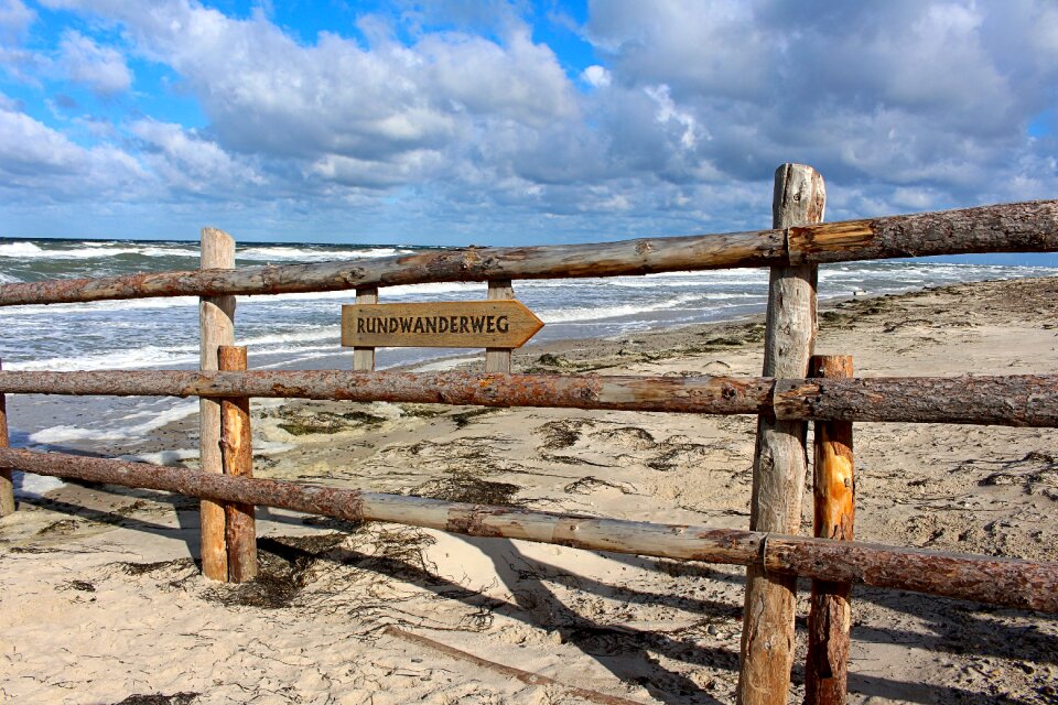 The direction of the arrow baltic sea darß
