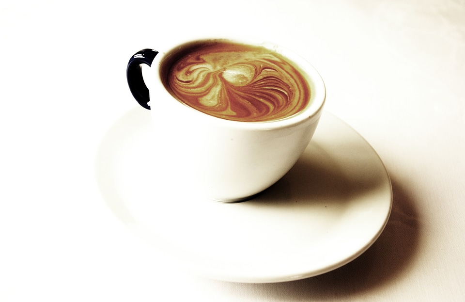 Caffeine beans coffee cup