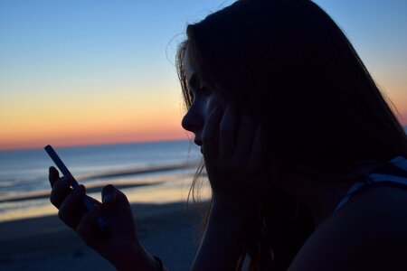 Sea twilight beach