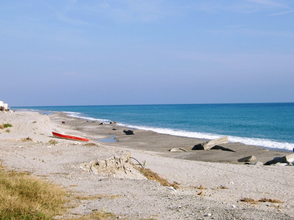 Sand sea blue sky