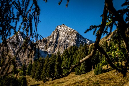 Alpine autum bluesky
