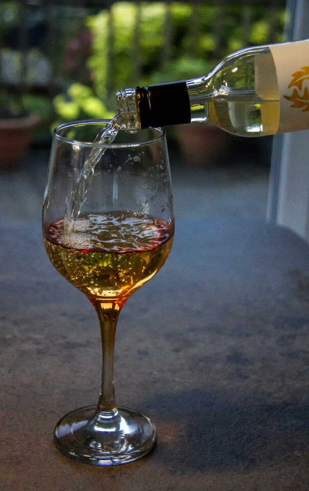 Glass alcohol pouring