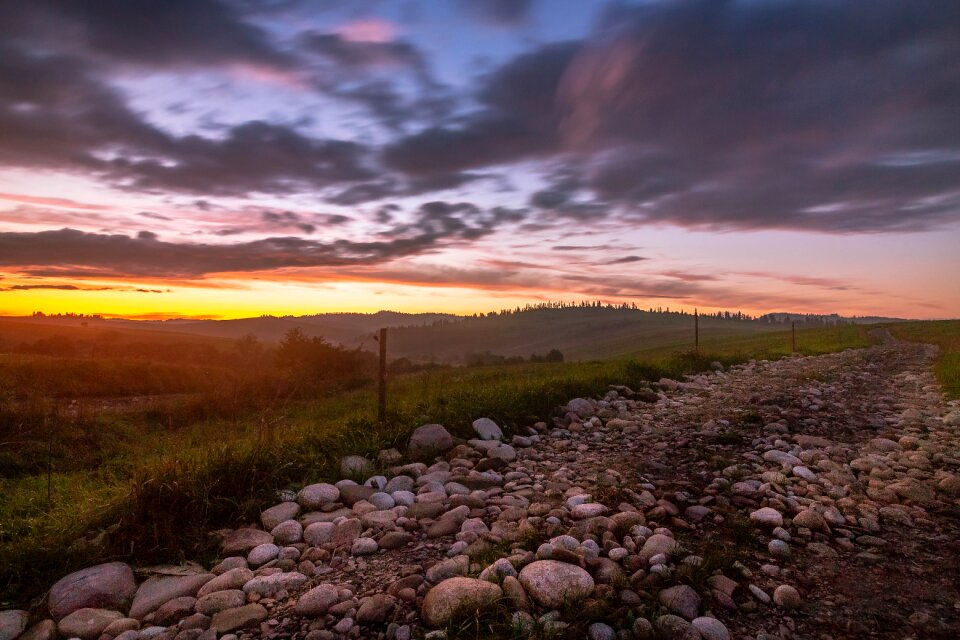 Landscape twilight sky