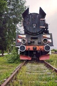 Railroad travel steam locomotive photo