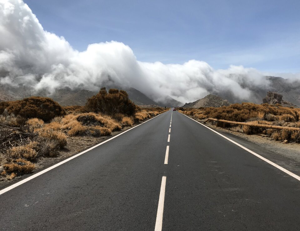Canary islands mountain road spain