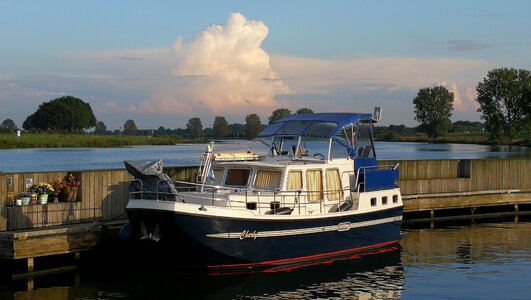 Powerboat city ​​harbor cuijk