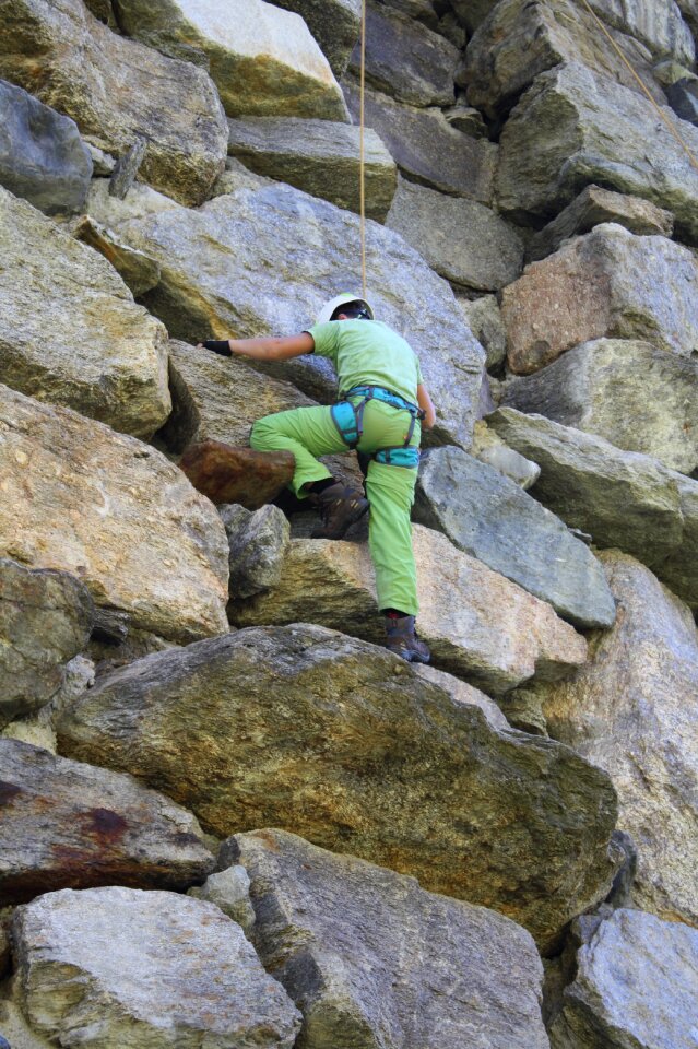 Climber climbing wall mountaineering