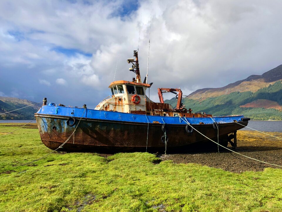 Rusted old ship wreck
