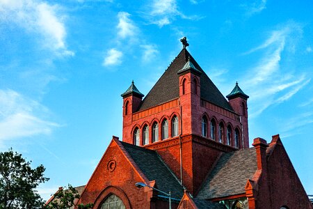 Brick house red house religion photo