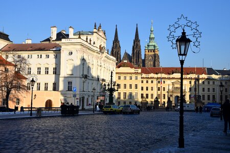 Castle architecture of the city photo