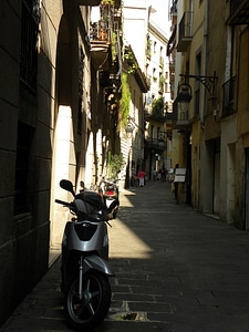 Street scene narrow travel photo