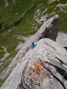 Alpine roggalspitze climbing rope