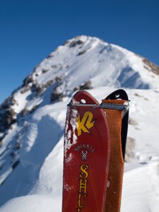 Climbing skins mountain backcountry skiiing photo